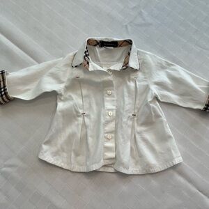 Child’s 9month Burberry button down cotton blouse